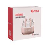 Audífonos TEROS TE-8074GR Bluetooth TWS Rosa/Dorado - Imagen 3