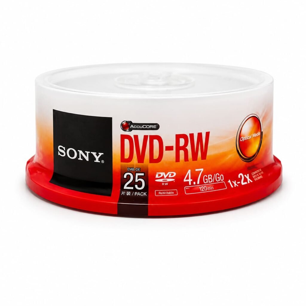 DVD-RW Sony Regrabable 4.7GB 2X 120 Min – Cono x25